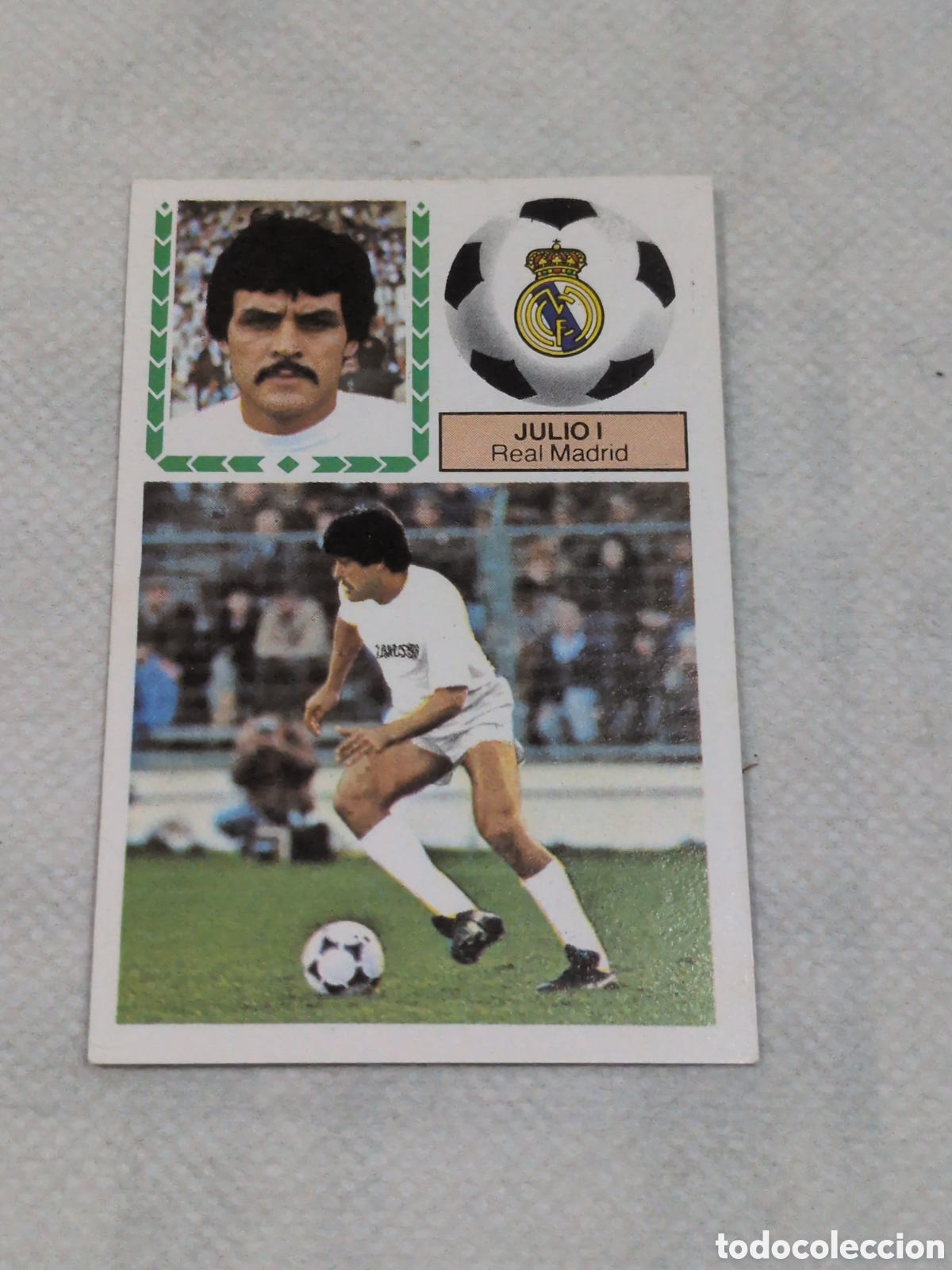 Cartes &agrave; collectionner de Football: CROMO LIGA 83-84. ED.ESTE. JULIO I. ULTIMOS FICHAJES N&ordm; 4. REAL MADRID. NUNCA PEGADO