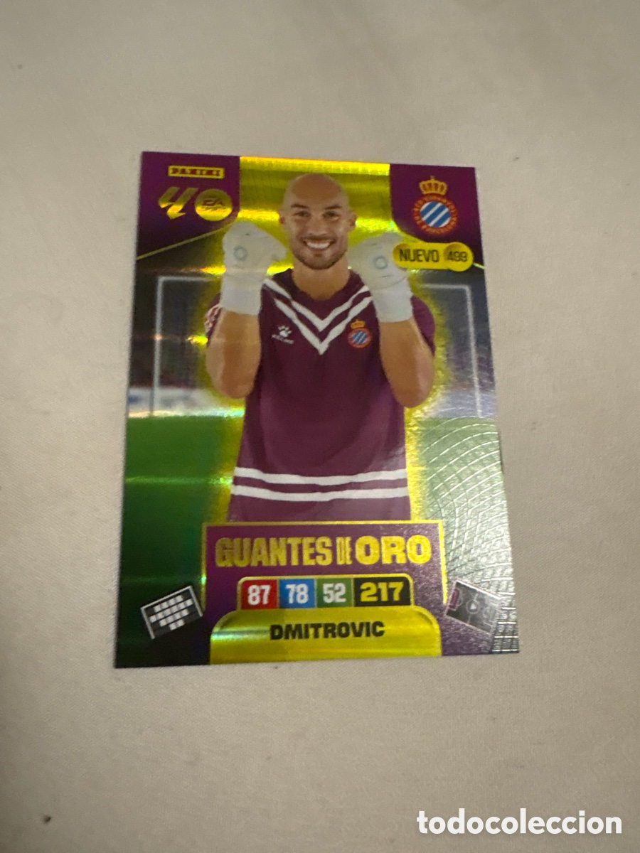 Cromos de f&uacute;tbol: 499 DMITROVIC ESPANYOL NUEVO GUANTES DE ORO ⚽ LIGA ADRENALYN XL 2025 2026 25 26 ⚽