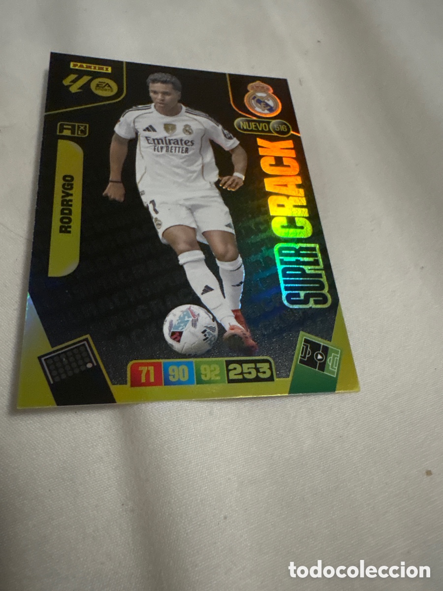Cromos de f&uacute;tbol: RODRYGO REAL MADRID 516 NUEVO SUPER CRACK ADRENALYN XL LIGA 2025/2026 25 26 PANINI