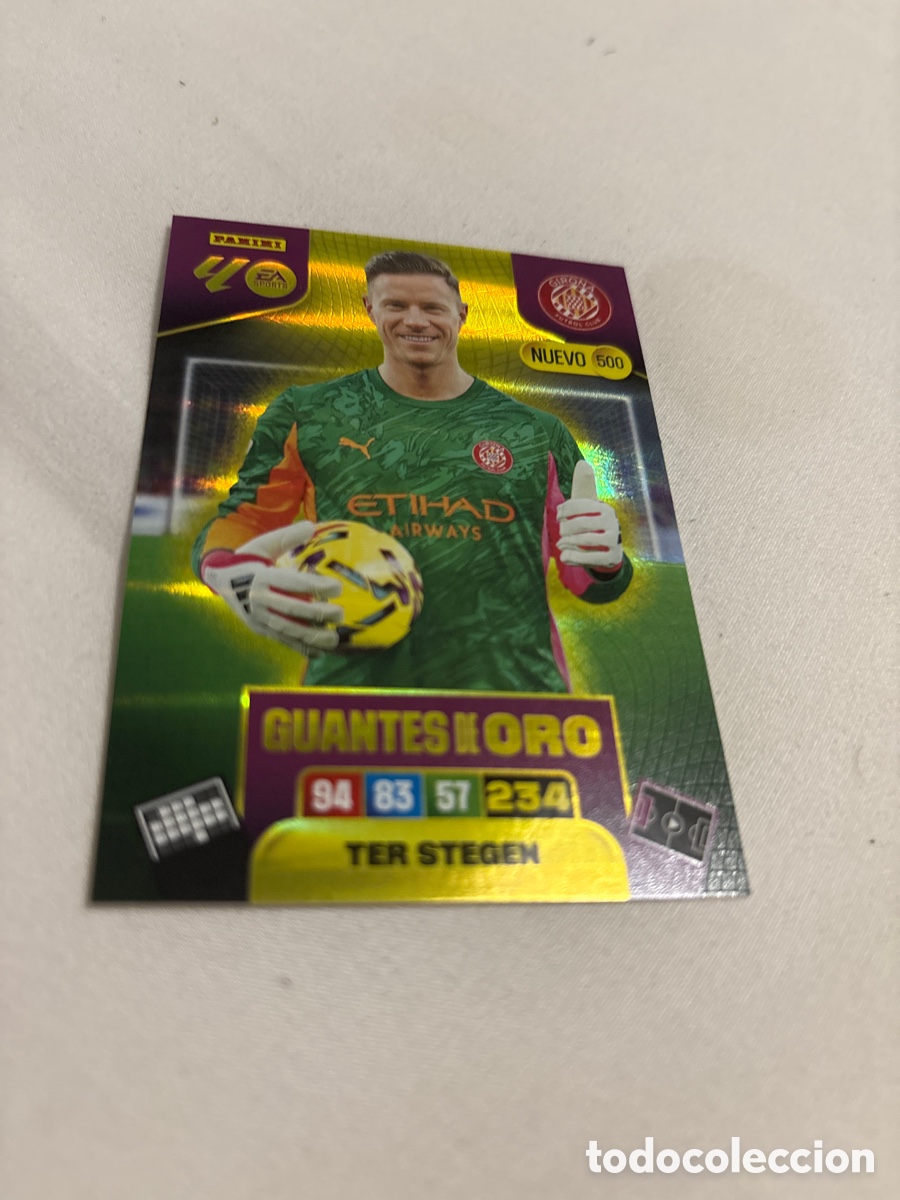 Cromos de f&uacute;tbol: 500 TER STEGEN NUEVO GUANTES DE ORO DEL GIRONA 25 26 ADRENALYN XL 2025 2026