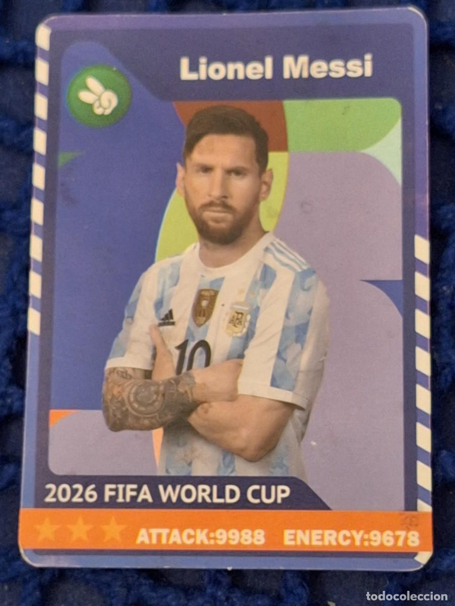 Cromos de f&uacute;tbol: RARA CARTA CARD LIONEL MESSI ARGENTINA FIFA WORLD CUP 2026 YAMAL MBAPPE RONALDO. MUY IMPORTANTE LEER