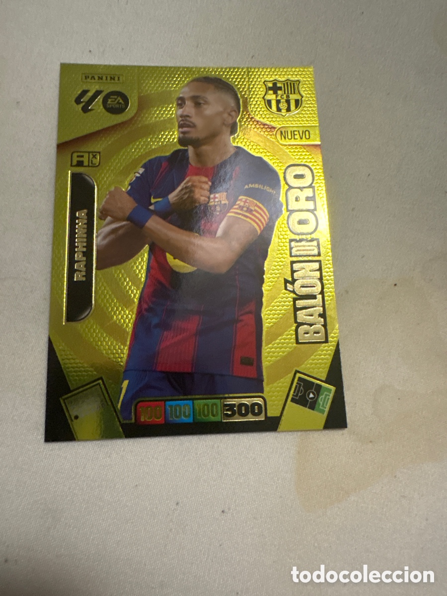 Cromos de f&uacute;tbol: nuevo bal&oacute;n de oro RAPHINHA BARCELONA ADRENALYN 2025 2026 25 26 CROMOS CARDS PANINI TOPPS LA LIGA
