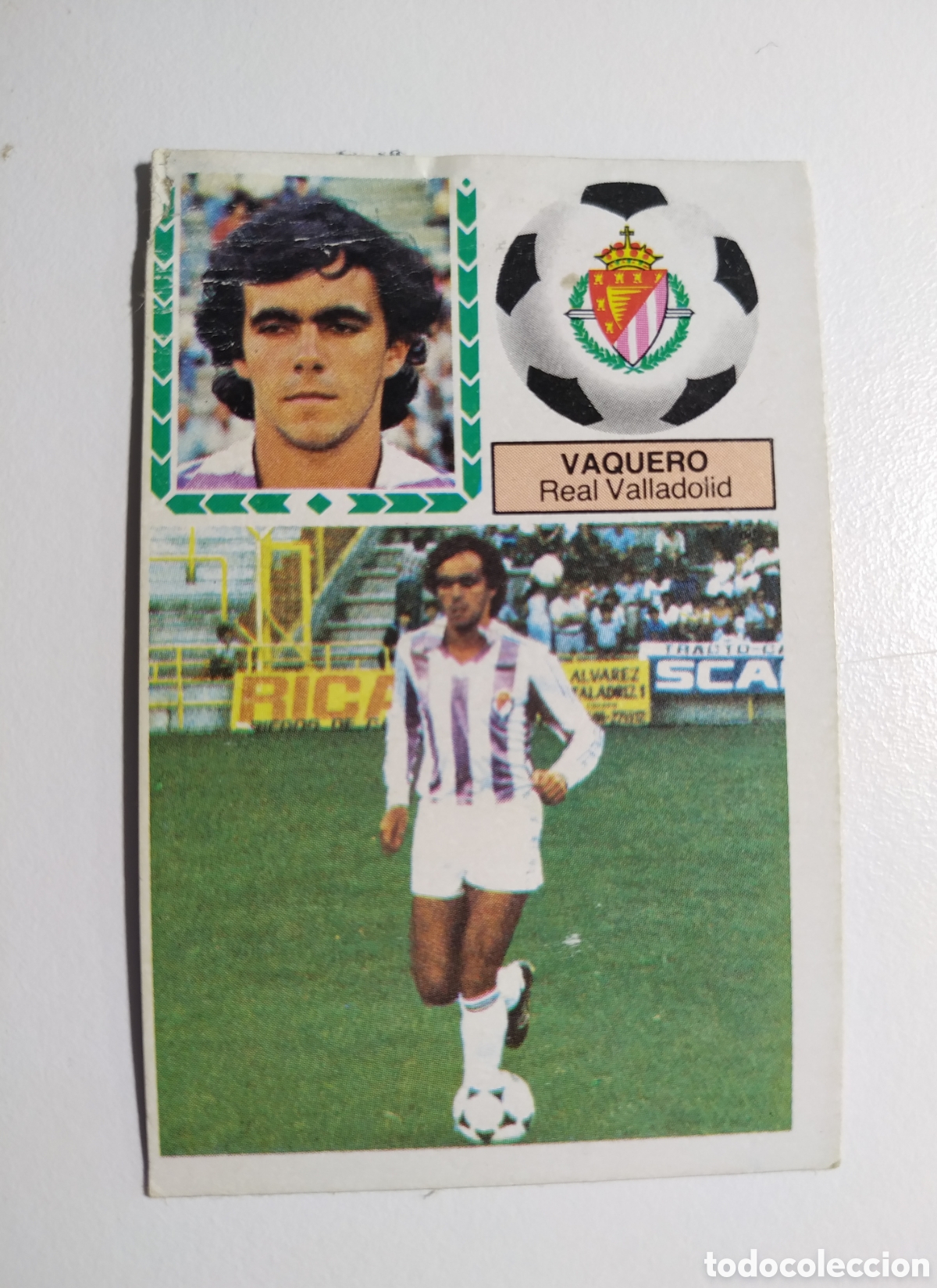 Cromos de f&uacute;tbol: Vaquero Fichaje 33 Bis Real Valladolid Liga Ediciones Este 83 84 / 1983 1984 despegado recuperado