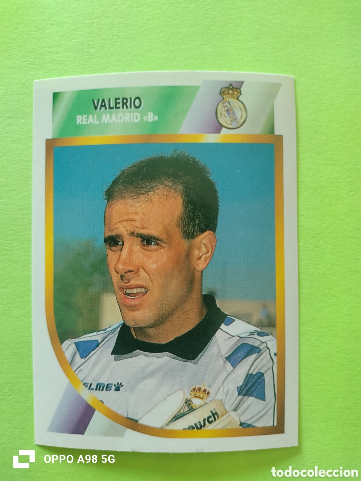 Cromos de f&uacute;tbol: Cromo Valerio Real Madrid B segunda divisi&oacute;n Ediciones Este liga temporada 94 95 1994 1995