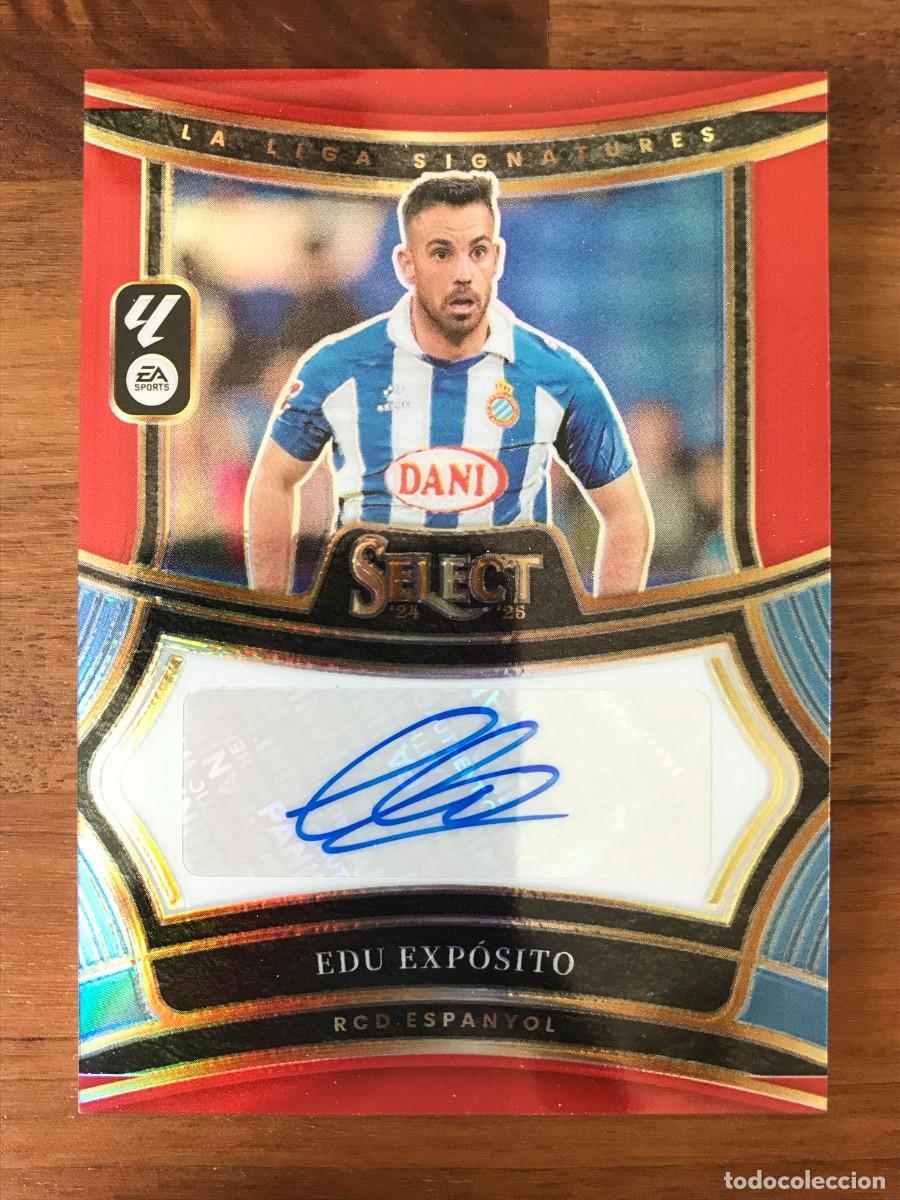 Cromos de f&uacute;tbol: EDU EXPOSITO - RCD ESPANYOL - AUTOGRAFO FIRMADA - RED PRIZM - PANINI SELECT LA LIGA 2023 2024 23 24