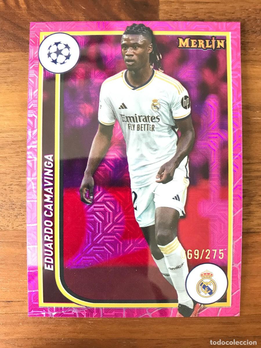 Cromos de f&uacute;tbol: EDUARDO CAMAVINGA - REAL MADRID - NUMERADA /275 PINK MOJO REFRACTOR - TOPPS MERLIN 2023 2024 23 24