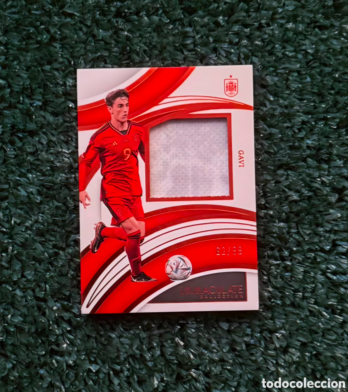 Cromos de f&uacute;tbol: Panini Immaculate Pablo Gavi Patch Espa&ntilde;a 62/99 NM