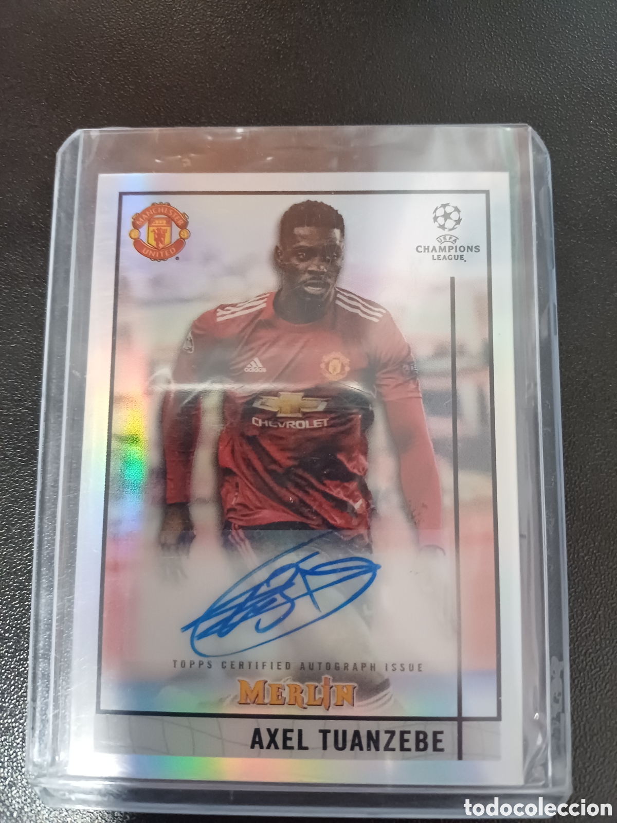 Cromos de f&uacute;tbol: #BCA-AT AXEL TUANZEBE MANCHESTER UNITED AUTOGRAFO ORIGINAL TOPPS MERLIN 2021