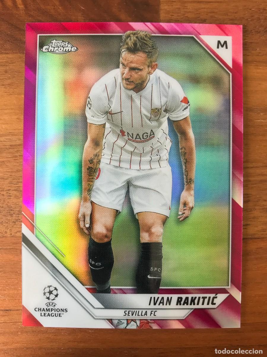 Cromos de f&uacute;tbol: IVAN RAKITIC - SEVILLA - NUMERADA /175 PINK REFRACTOR - TOPPS CHROME UEFA CHAMPIONS 2021 2022