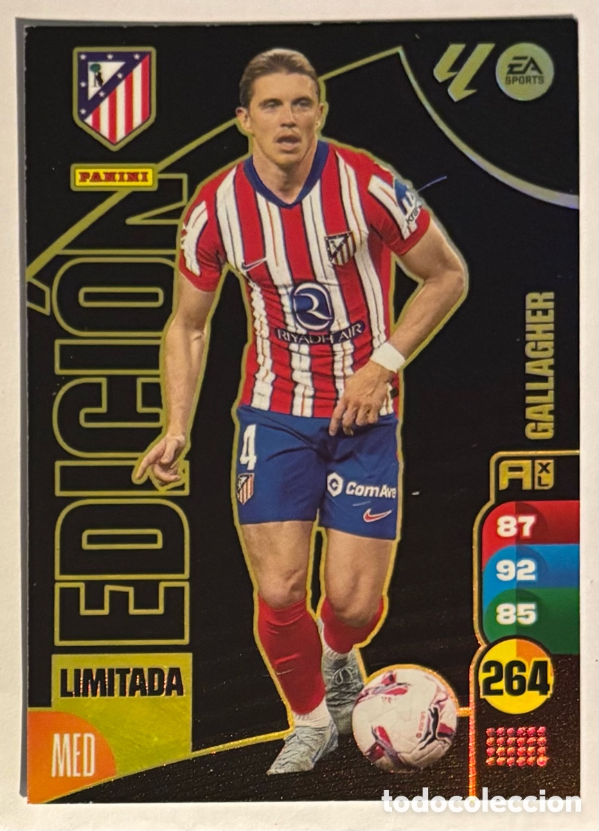 Cromos de f&uacute;tbol: GALLAGHER (ATL&Eacute;TICO MADRID). CARTA EDICI&Oacute;N LIMITADA PANINI ADRENALYN XL LA LIGA 2024-25.