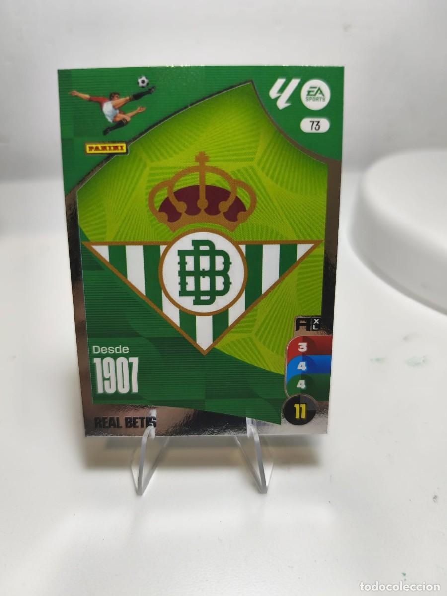 Cromos de f&uacute;tbol: Escudo Real Betis 73 Adrenalyn XL 2024 2025 24 25