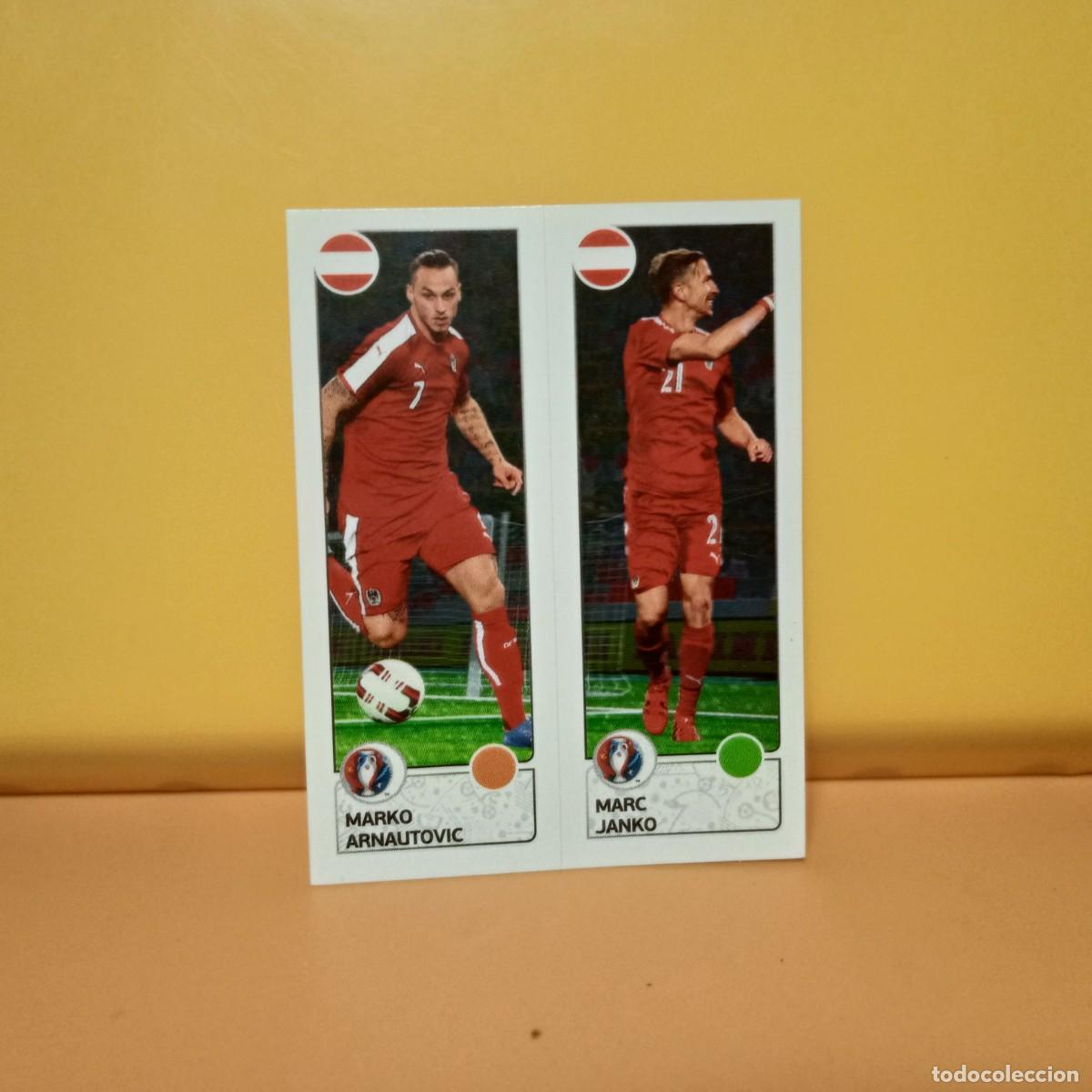 Cromos de f&uacute;tbol: PANINI EURO 2016 FRANCE; EUROCOPA FRANCIA: AUSTRIA MARKO/MARC 654 A/B