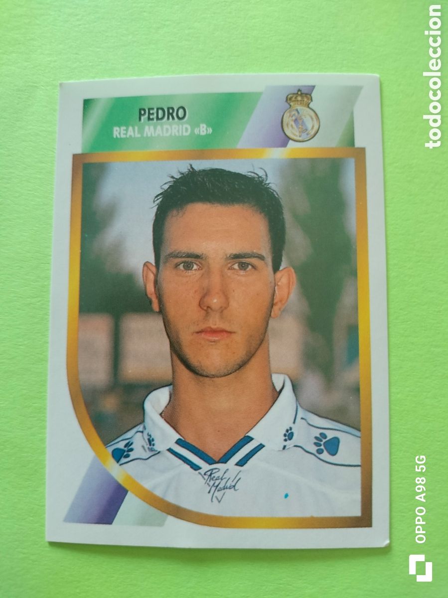 Cromos de f&uacute;tbol: Cromo Pedro Real Madrid B segunda divisi&oacute;n Ediciones Este liga temporada 94 95 1994 1995