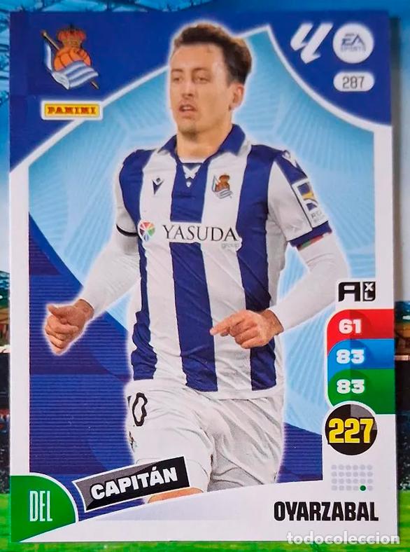 Cromos de f&uacute;tbol: 287 OYARZABAL REAL SOCIEDAD CROMOS FICHA ADRENALYN XL LIGA FUTBOL PANINI 2024 2025 24 25