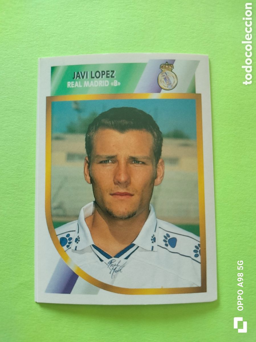 Cromos de f&uacute;tbol: Cromo Javi L&oacute;pez Real Madrid B segunda divisi&oacute;n Ediciones Este liga temporada 94 95 1994 1995