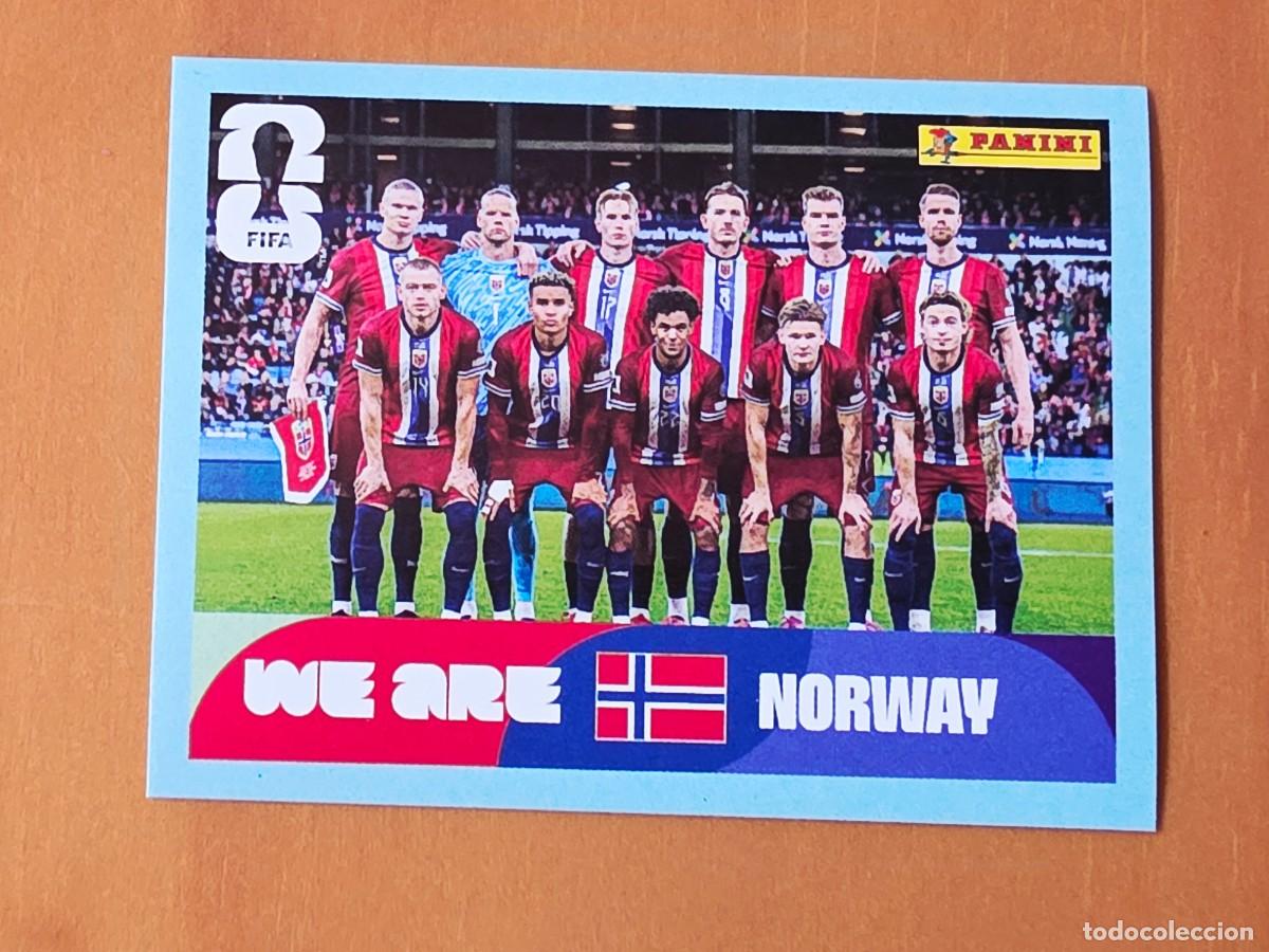Cromos de f&uacute;tbol: NOR 13 Alineaci&oacute;n equipo plantilla, Noruega, Panini FIFA World Cup Mundial 2026 Sticker