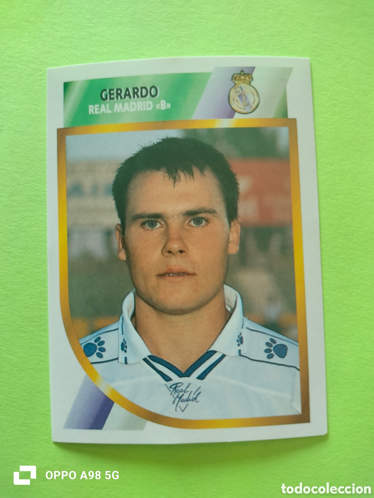 Cromos de f&uacute;tbol: Cromo Gerardo Real Madrid B segunda divisi&oacute;n Ediciones Este liga temporada 94 95 1994 1995