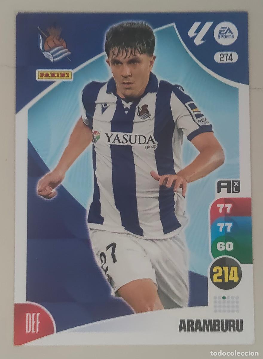 Cromos de f&uacute;tbol: CARD ADRENALYN XL PANINI 2024-2025 24 25 REGULAR ARAMBURU REAL SOCIEDAD 274