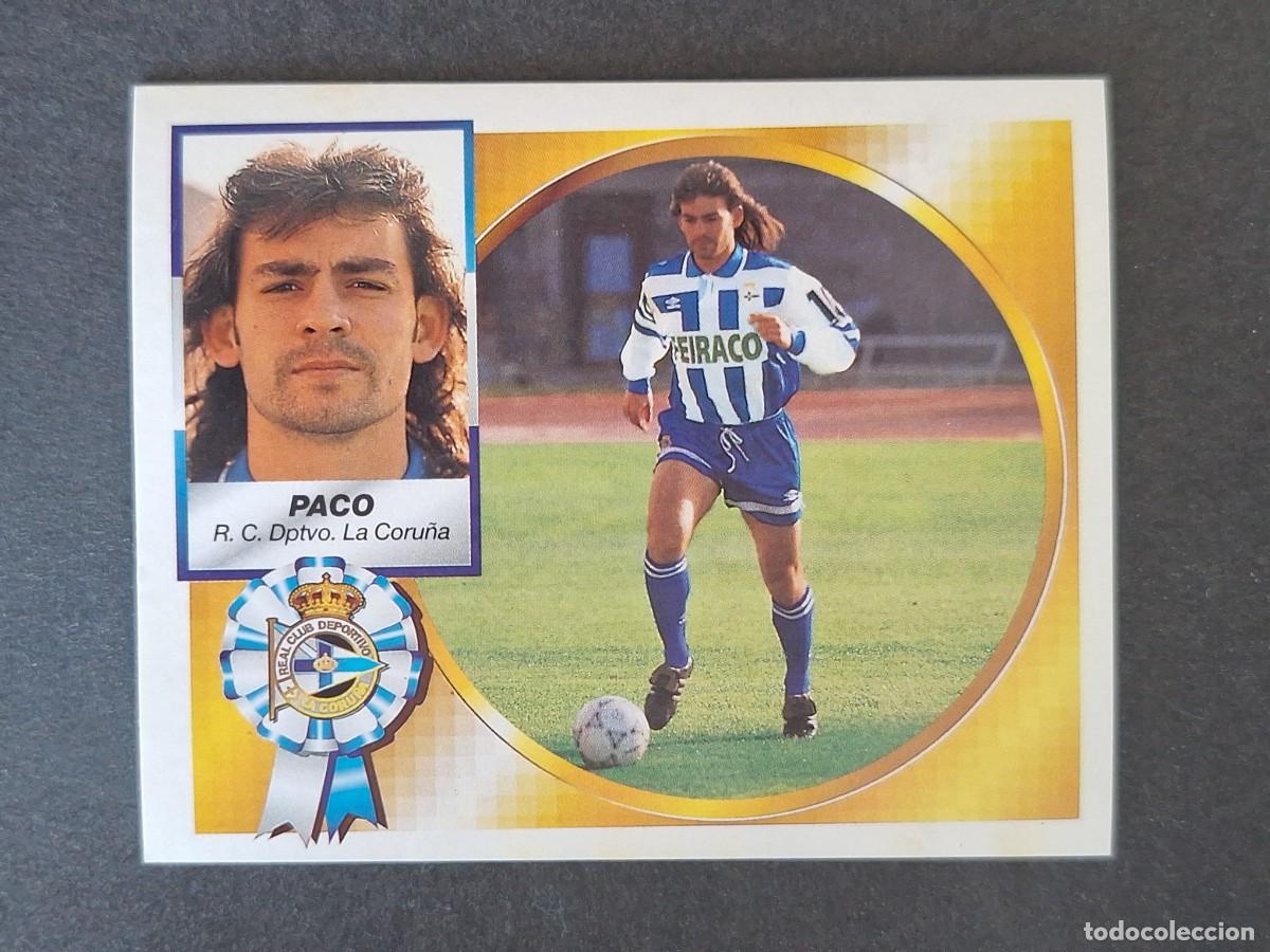 Cromos de f&uacute;tbol: L4 PACO DEPORTIVO DE LA CORU&Ntilde;A LIGA ESTE 1994 1995 94 95 SIN PEGAR NUNCA PEGADO