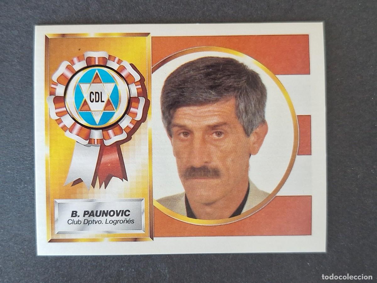 Cromos de f&uacute;tbol: L4 B. PAUNOVIC ENTRENADOR C. D. LOGRO&Ntilde;ES LIGA ESTE 1994 1995 94 95 SIN PEGAR NUNCA PEGADO