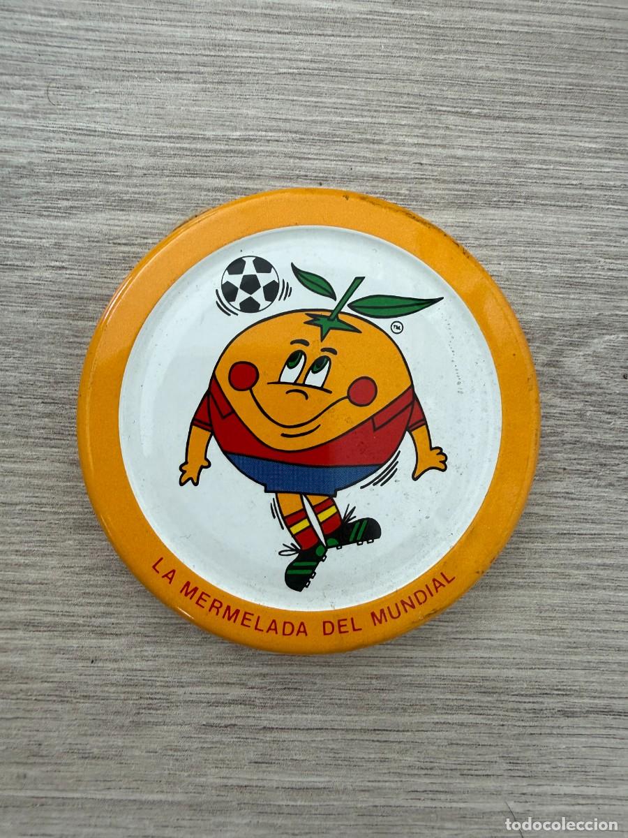 Figurine di Calcio: Tapa Mermelada Helios - World Cup Mundial Espa&ntilde;a 82 Naranjito