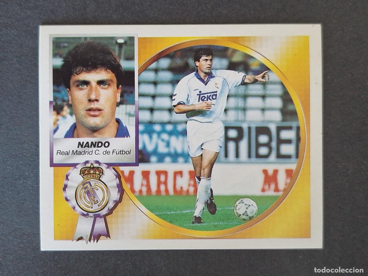 Cromos de f&uacute;tbol: L4 NANDO REAL MADRID LIGA ESTE 1994 1995 94 95 SIN PEGAR NUNCA PEGADO