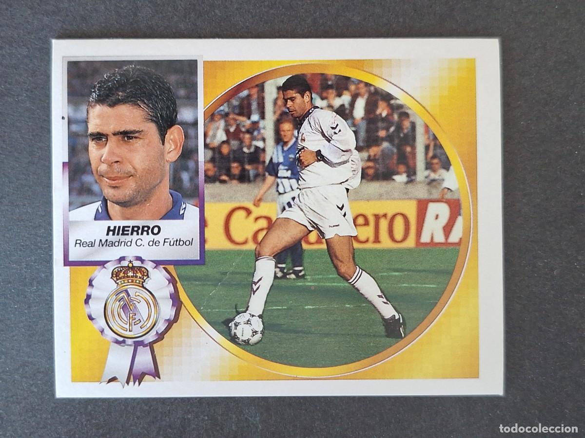 Cromos de f&uacute;tbol: L4 HIERRO REAL MADRID LIGA ESTE 1994 1995 94 95 SIN PEGAR NUNCA PEGADO