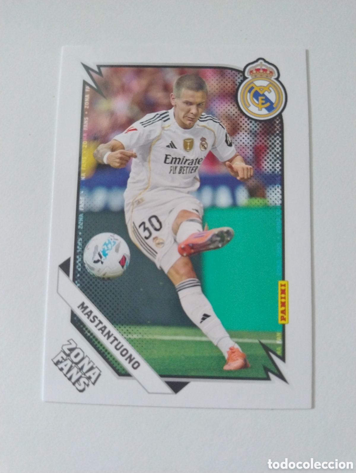 Cromos de f&uacute;tbol: 40 - Mastantuono - Real Madrid - Panini Club 2025 - 2026 Zona Fans
