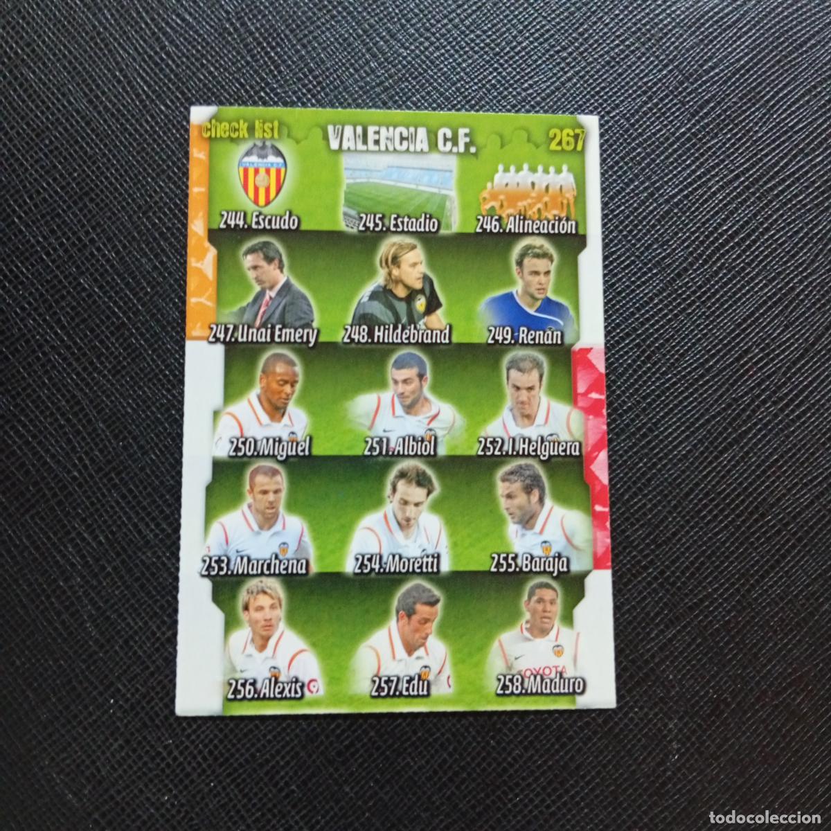 Cromos de f&uacute;tbol: 267 CHECK LIST VALENCIA MUNDICROMO QUIZ GAME 2008 2009 FUTBOL 08 09 - A211 PG33