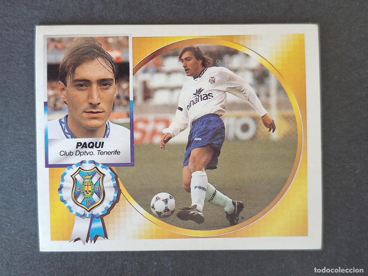 Cromos de f&uacute;tbol: L4 PAQUI C. D. TENERIFE LIGA ESTE 1994 1995 94 95 SIN PEGAR NUNCA PEGADO