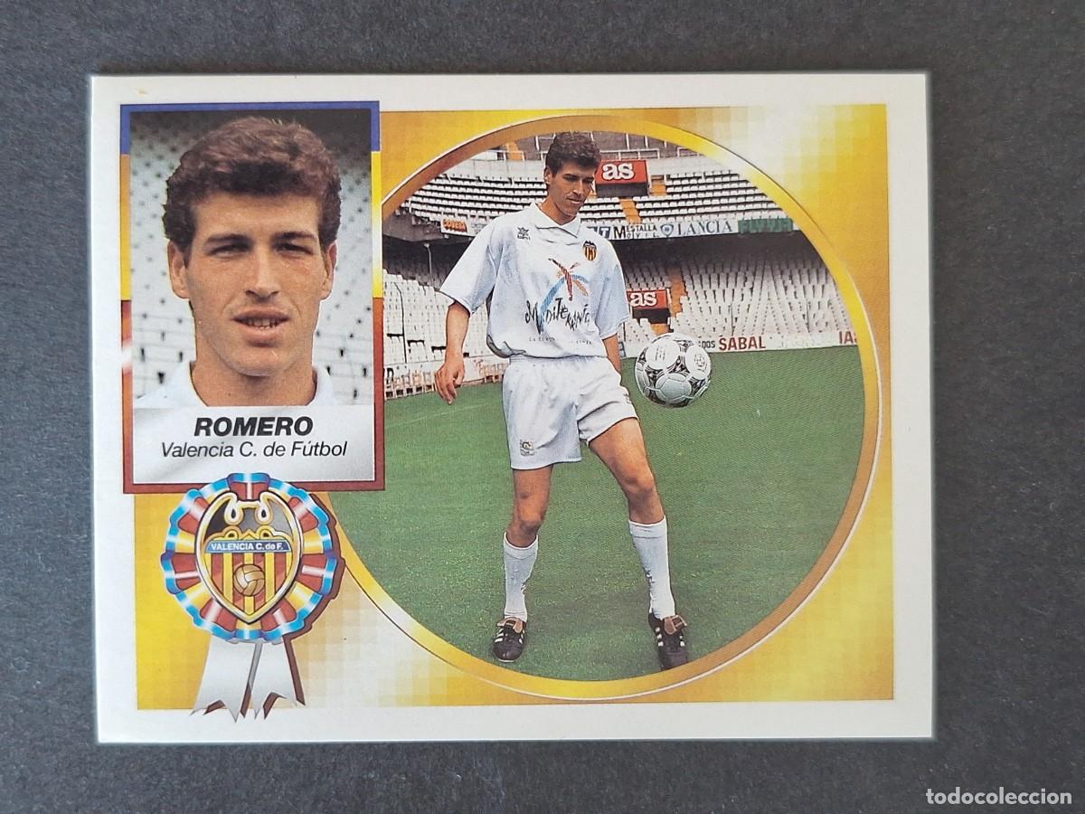 Cromos de f&uacute;tbol: L4 ROMERO VALENCIA C. F. LIGA ESTE 1994 1995 94 95 SIN PEGAR NUNCA PEGADO