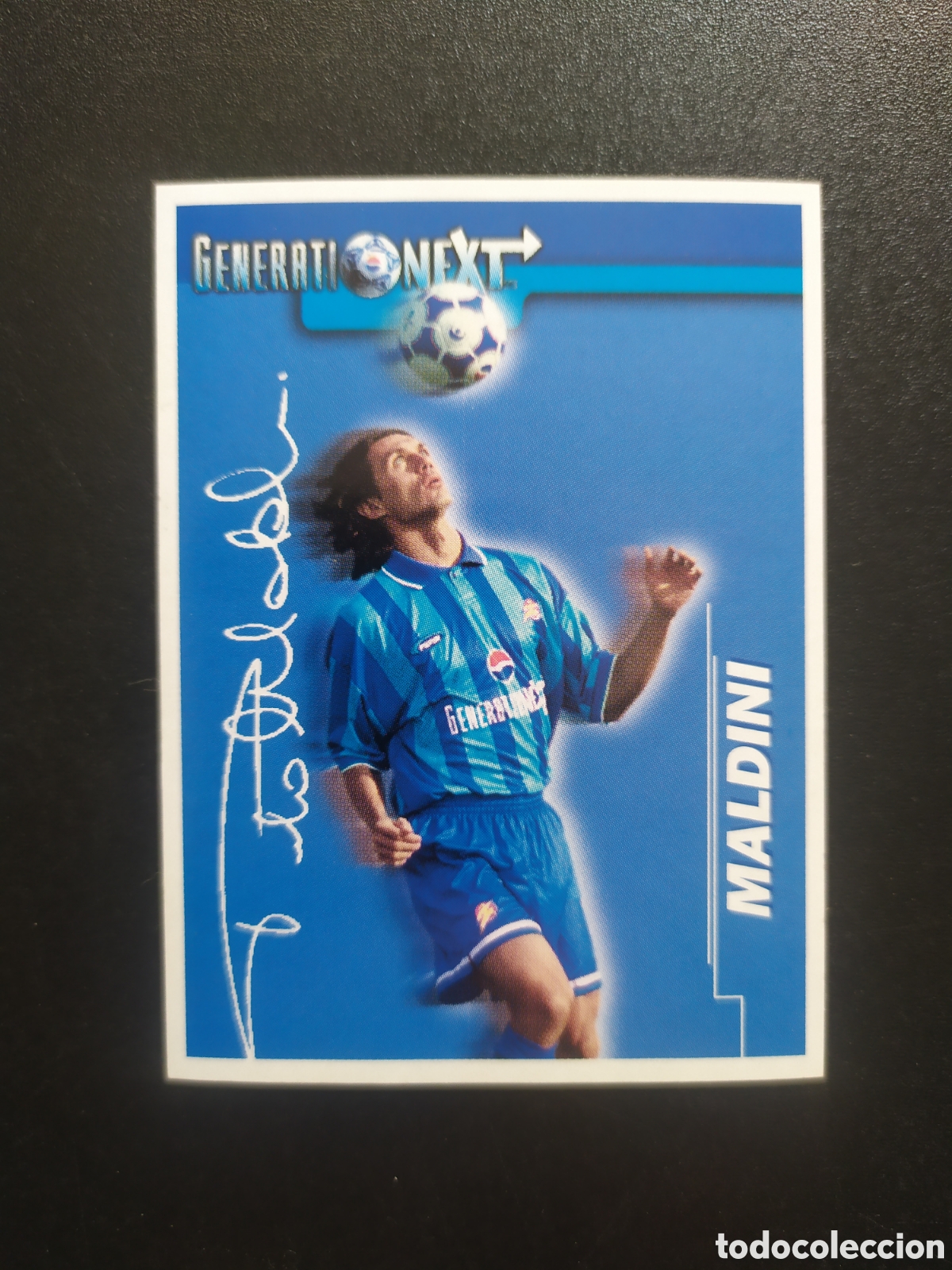 Cromos de f&uacute;tbol: Maldini generation next Pepsi aut&oacute;grafo nuevo sin pegar