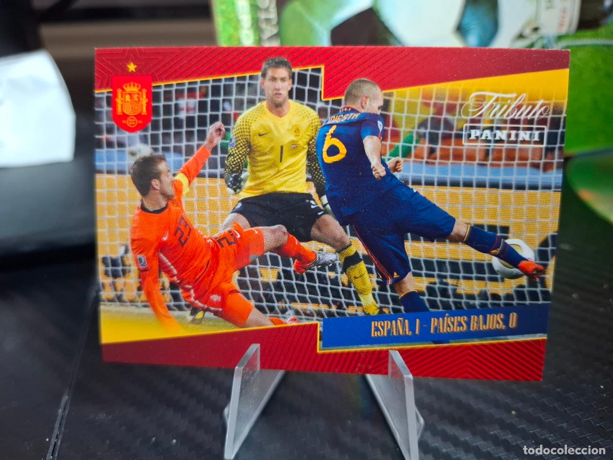 Cromos de f&uacute;tbol: 31 TRIBUTO SELECCI&Oacute;N ESPA&Ntilde;OLA 2010 2026 PANINI GOL INIESTA ESPA&Ntilde;A PAISES BAJOS HOLANDA MUNDIAL