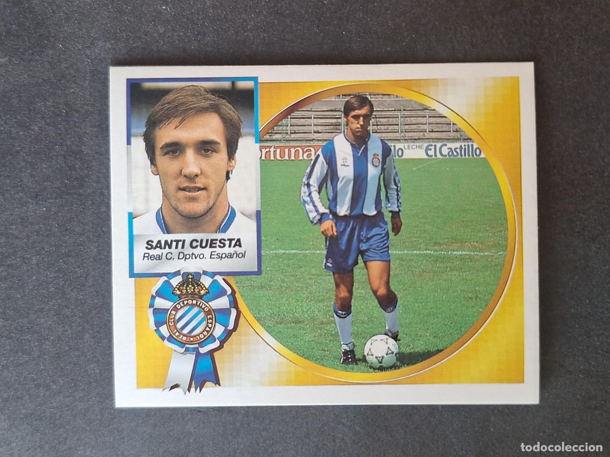Figurine di Calcio: L4 SANTI CUESTA R. C. D. ESPA&Ntilde;OL LIGA ESTE 1994 1995 94 95 SIN PEGAR NUNCA PEGADO