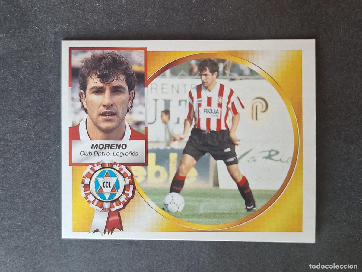 Cromos de f&uacute;tbol: L4 MORENO C. D. LOGRO&Ntilde;ES LIGA ESTE 1994 1995 94 95 SIN PEGAR NUNCA PEGADO
