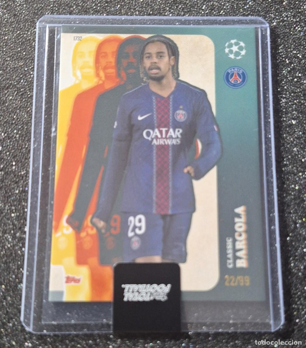 Cromos de f&uacute;tbol: Bradley Barcola Paris Saint-Germain PSG Topps Total Football 22/99 Classic