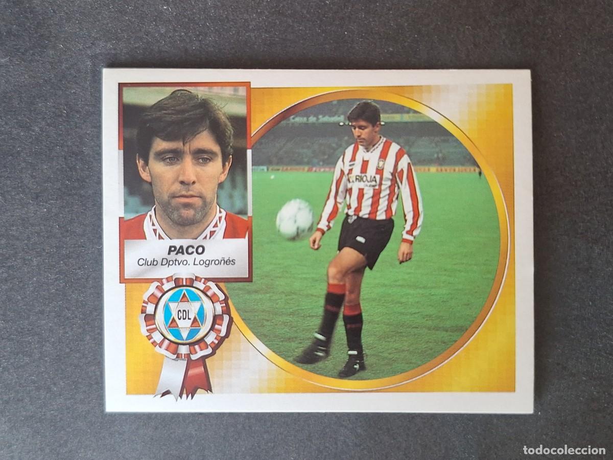 Cromos de f&uacute;tbol: L4 PACO C. D. LOGRO&Ntilde;ES LIGA ESTE 1994 1995 94 95 SIN PEGAR NUNCA PEGADO