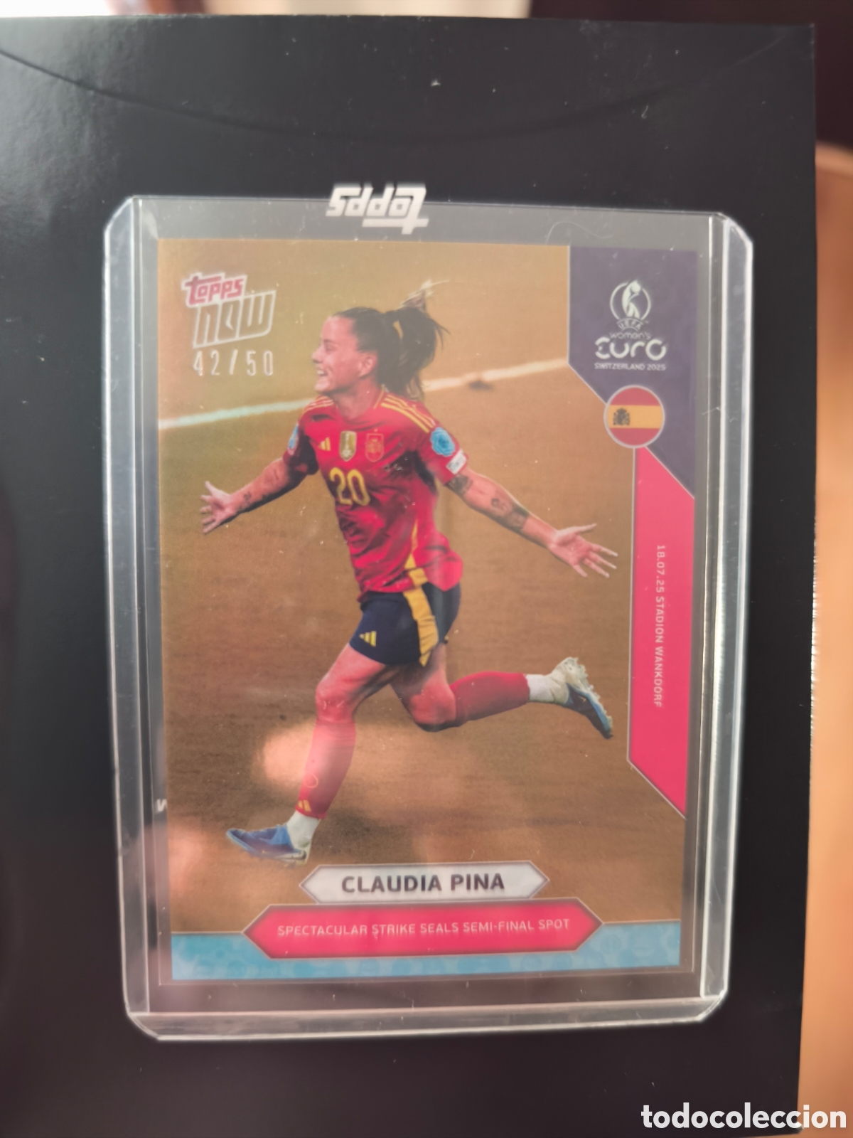 Cromos de f&uacute;tbol: Claudia Pina n&uacute;merada 42/50 - UEFA Women&rsquo;s EURO 202 Topps NOW&reg; - Card 23