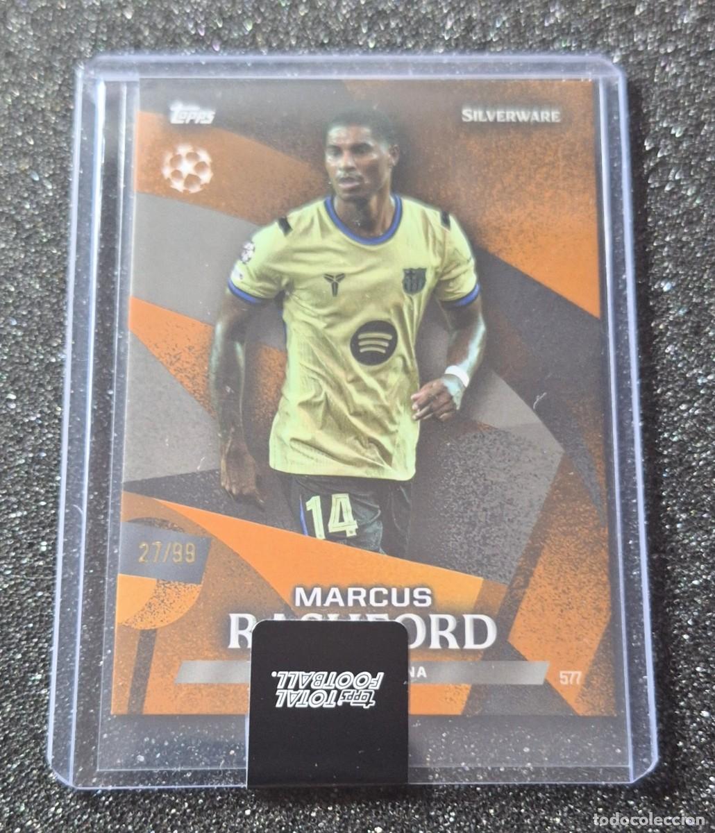 Cromos de f&uacute;tbol: Marcus Rashford Barcelona Topps Total Football 27/99 Silverware
