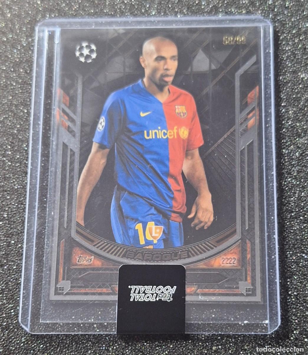 Cromos de f&uacute;tbol: Thierry Henry Barcelona Topps Total Football 58/99 Baroque