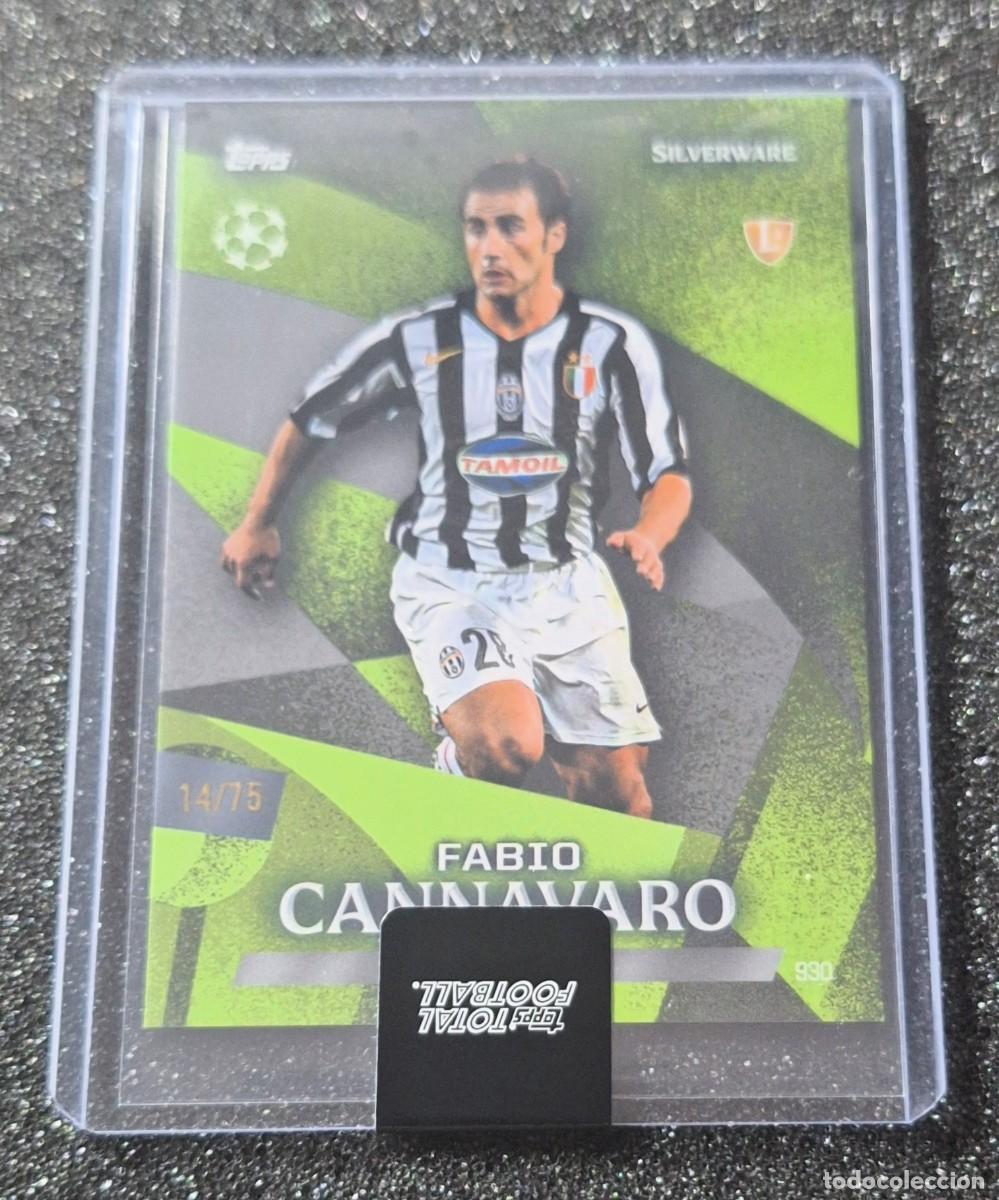 Cromos de f&uacute;tbol: Fabio Cannavaro Juventus Topps Total Football 14/75 Green Silverware