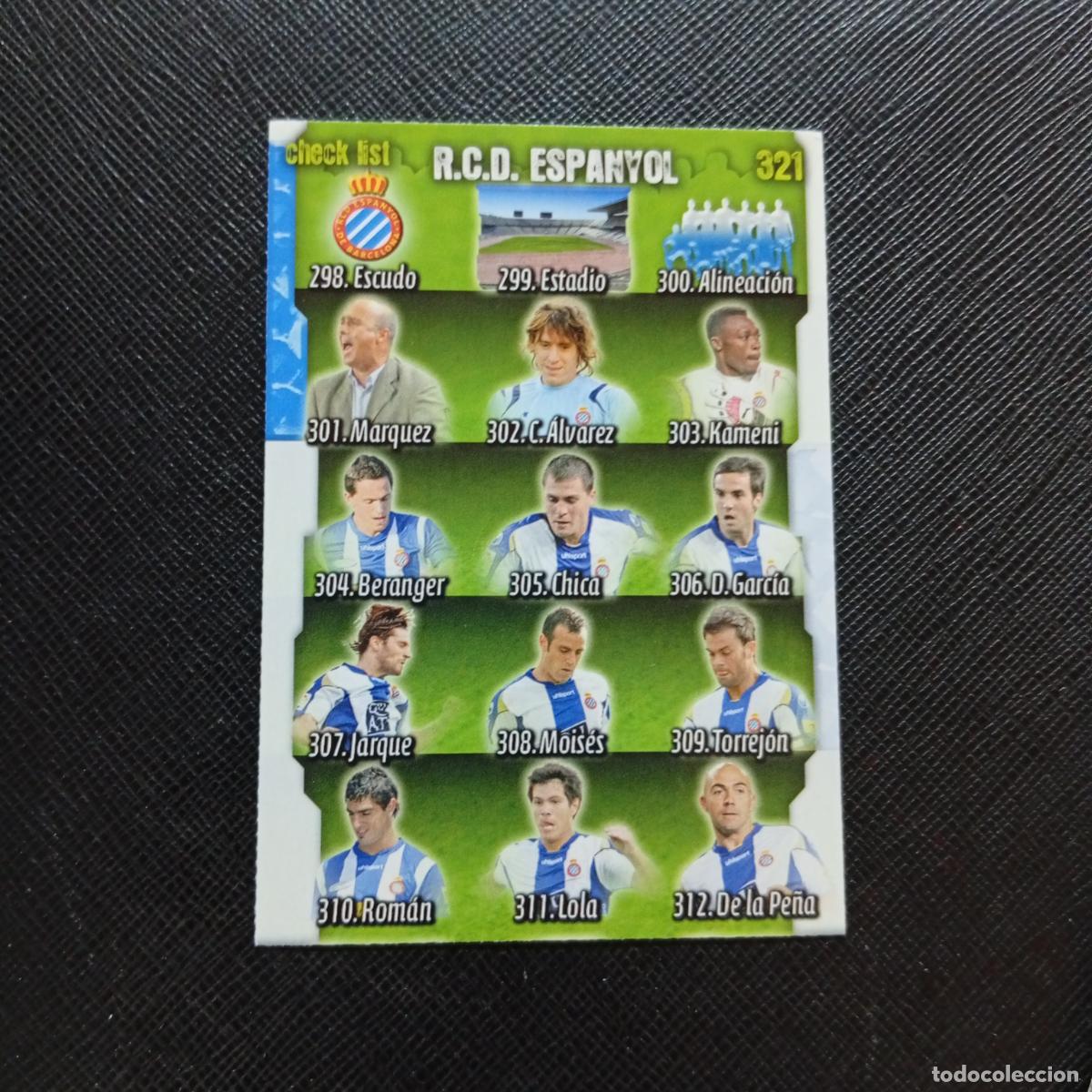 Cromos de f&uacute;tbol: 321 CHECK LIST ESPA&Ntilde;OL MUNDICROMO QUIZ GAME 2008 2009 FUTBOL 08 09 - A211 PG41
