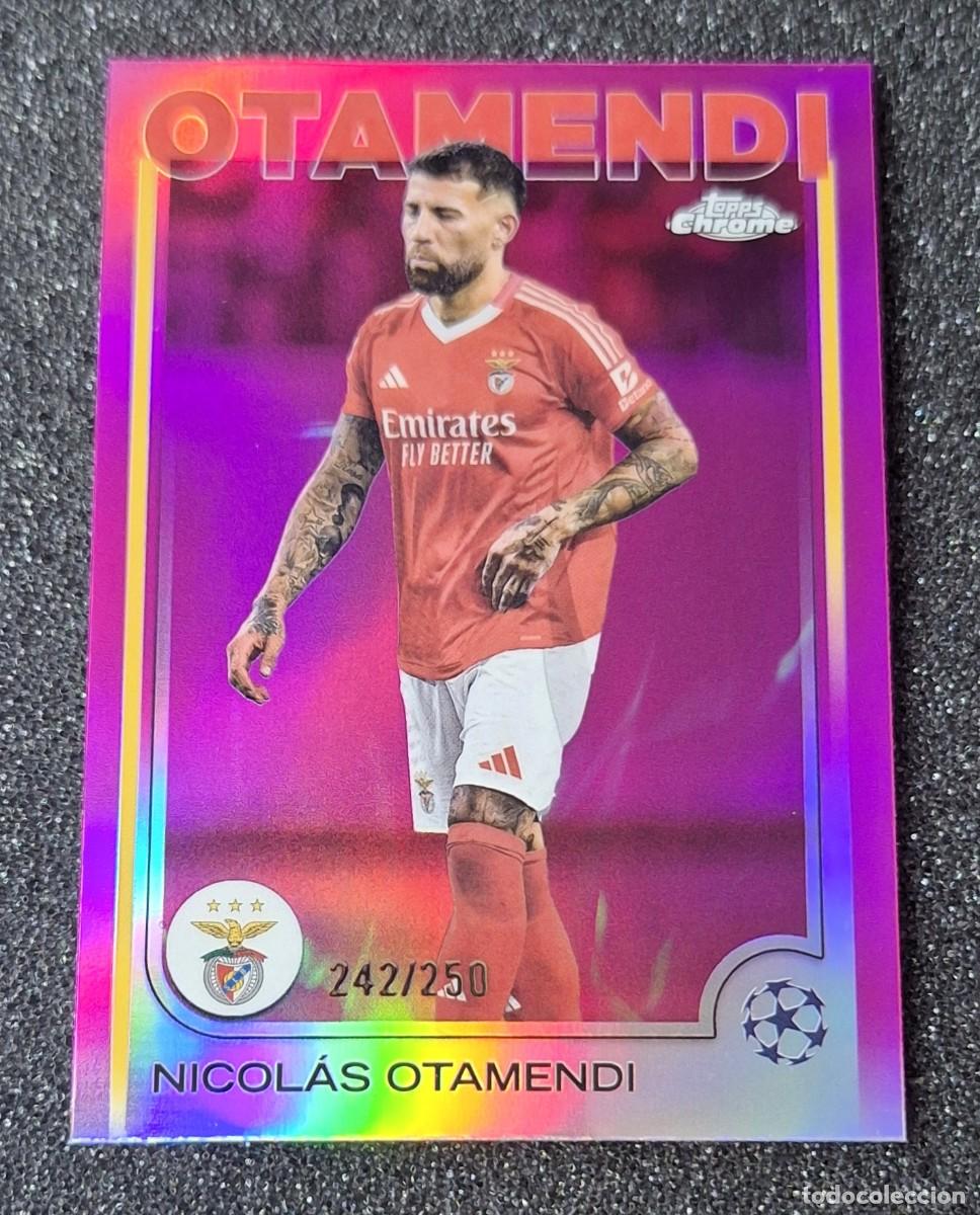 Cromos de f&uacute;tbol: Nicolas Otamendi Benfica Topps Chrome Soccer 242/250 Pink