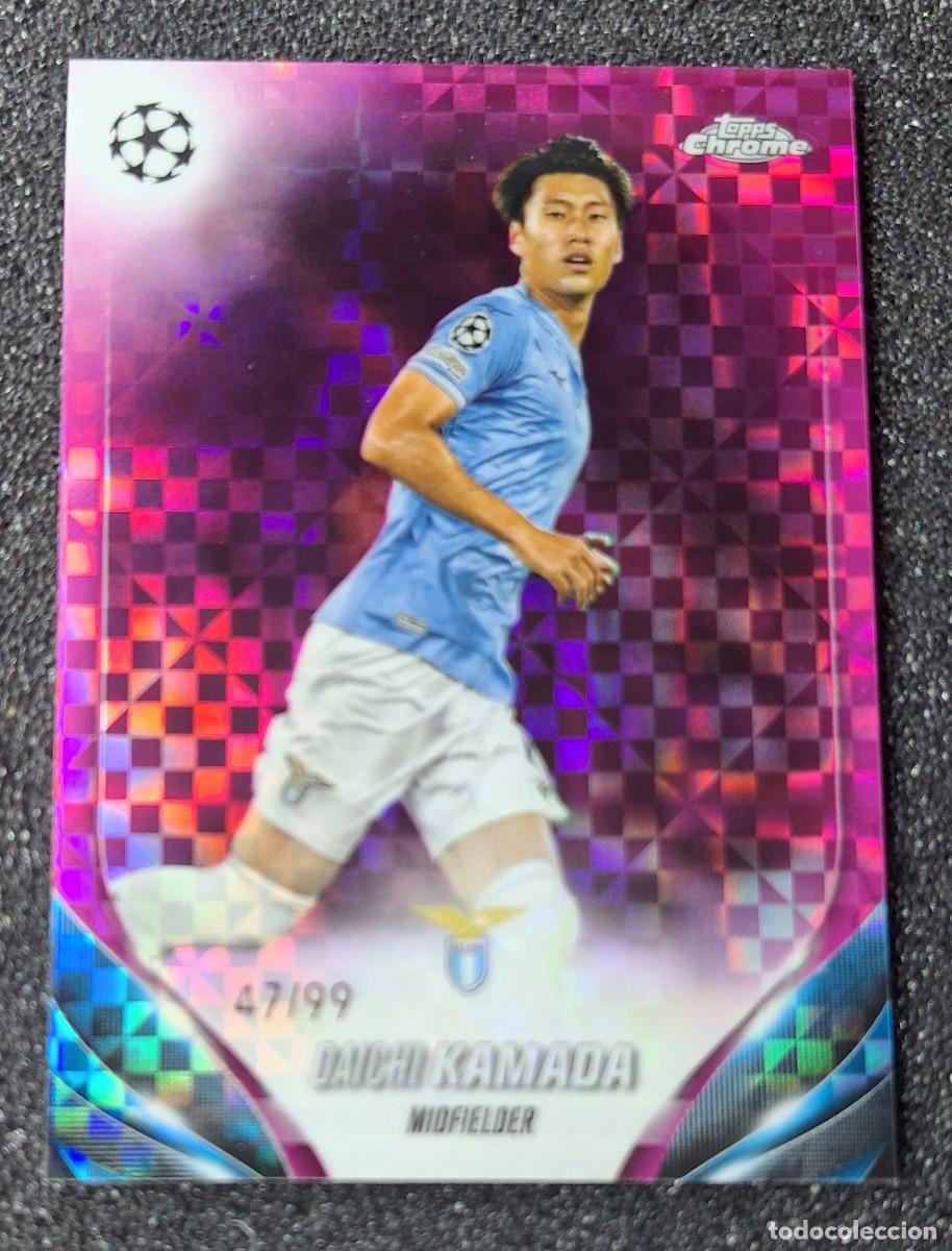 Fu&szlig;ball-Sticker: Daichi Kamada Lazio Topps Chrome Soccer 47/99 Pink X-Fractor