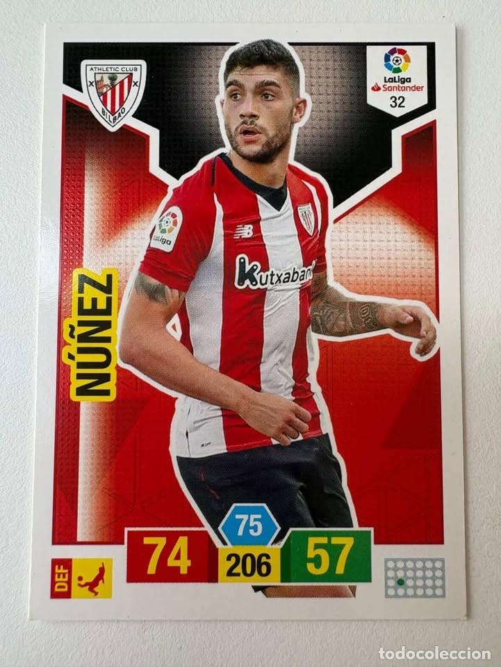 Cromos de f&uacute;tbol: Carta N&uacute;&ntilde;ez Athletic Club de Bilbao 32 Adrenalyn 2018-19