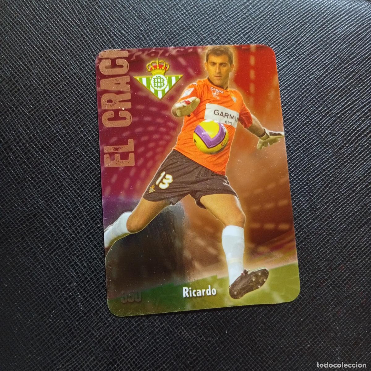 Cromos de f&uacute;tbol: 350 RICARDO REAL BETIS MUNDICROMO QUIZ GAME 2008 2009 FUTBOL 08 09 - A211 PG46 PUNTAS REDONDAS