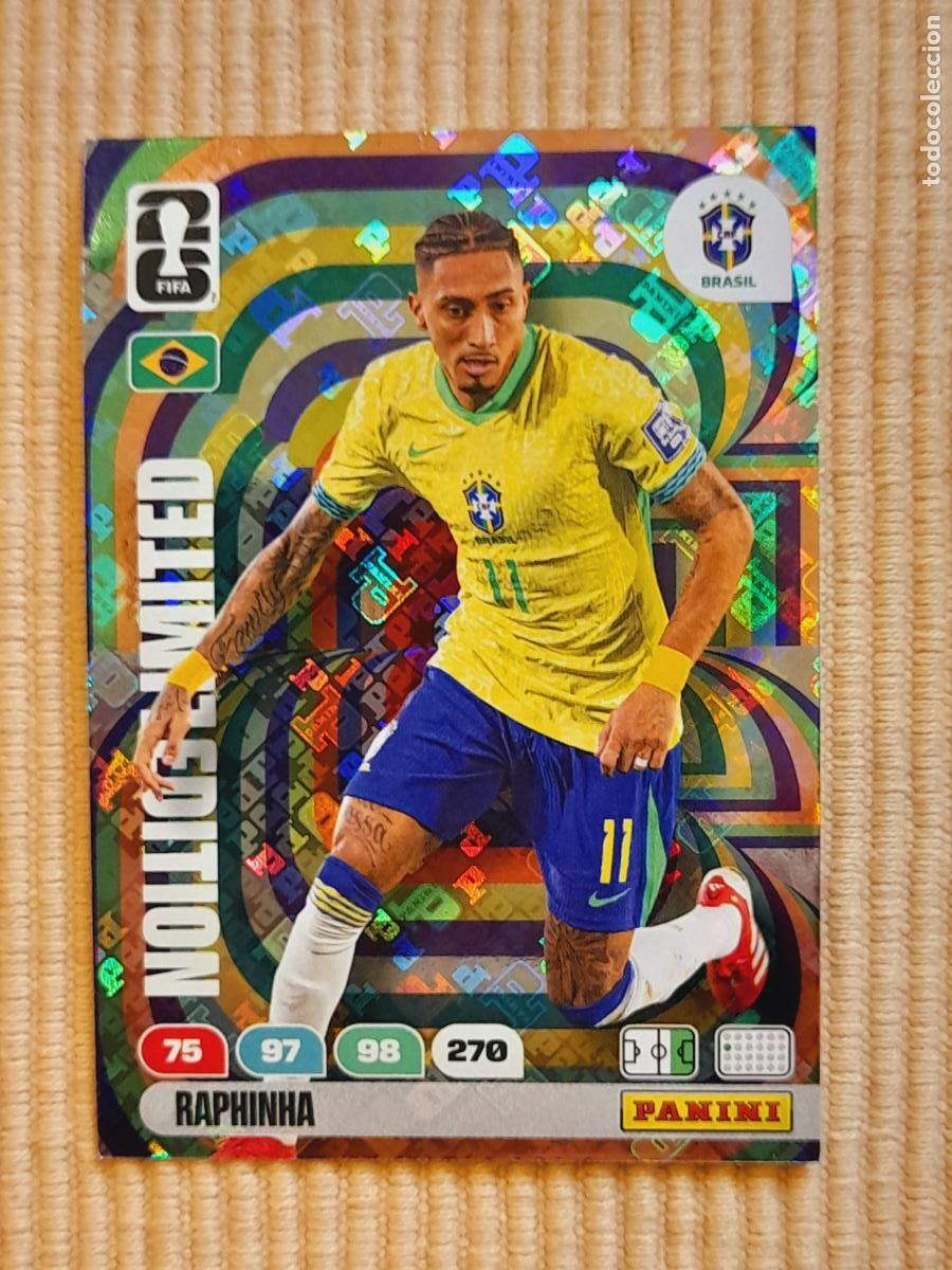 Cromos de f&uacute;tbol: CARD RAPHINHA (EDICION LIMITADA) BRASIL FIFA WORLD CUP 2026 ADRENALYN XL