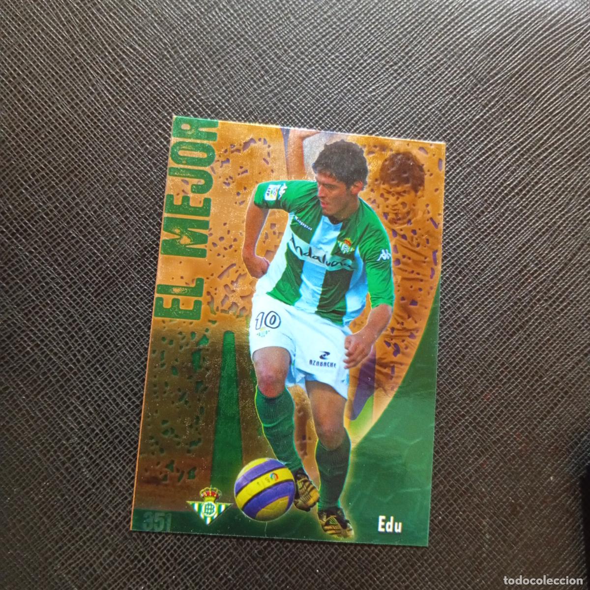 Cromos de f&uacute;tbol: 351 EDU REAL BETIS MUNDICROMO QUIZ GAME 2008 2009 FUTBOL 08 09 - A211 PG47 PUNTAS RECTAS