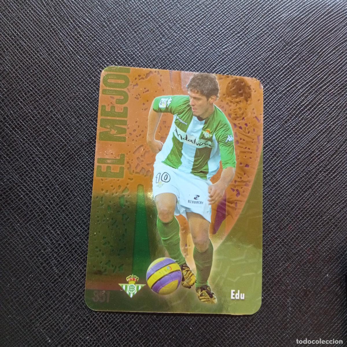 Cromos de f&uacute;tbol: 351 EDU REAL BETIS MUNDICROMO QUIZ GAME 2008 2009 FUTBOL 08 09 - A211 PG47 PUNTAS REDONDAS