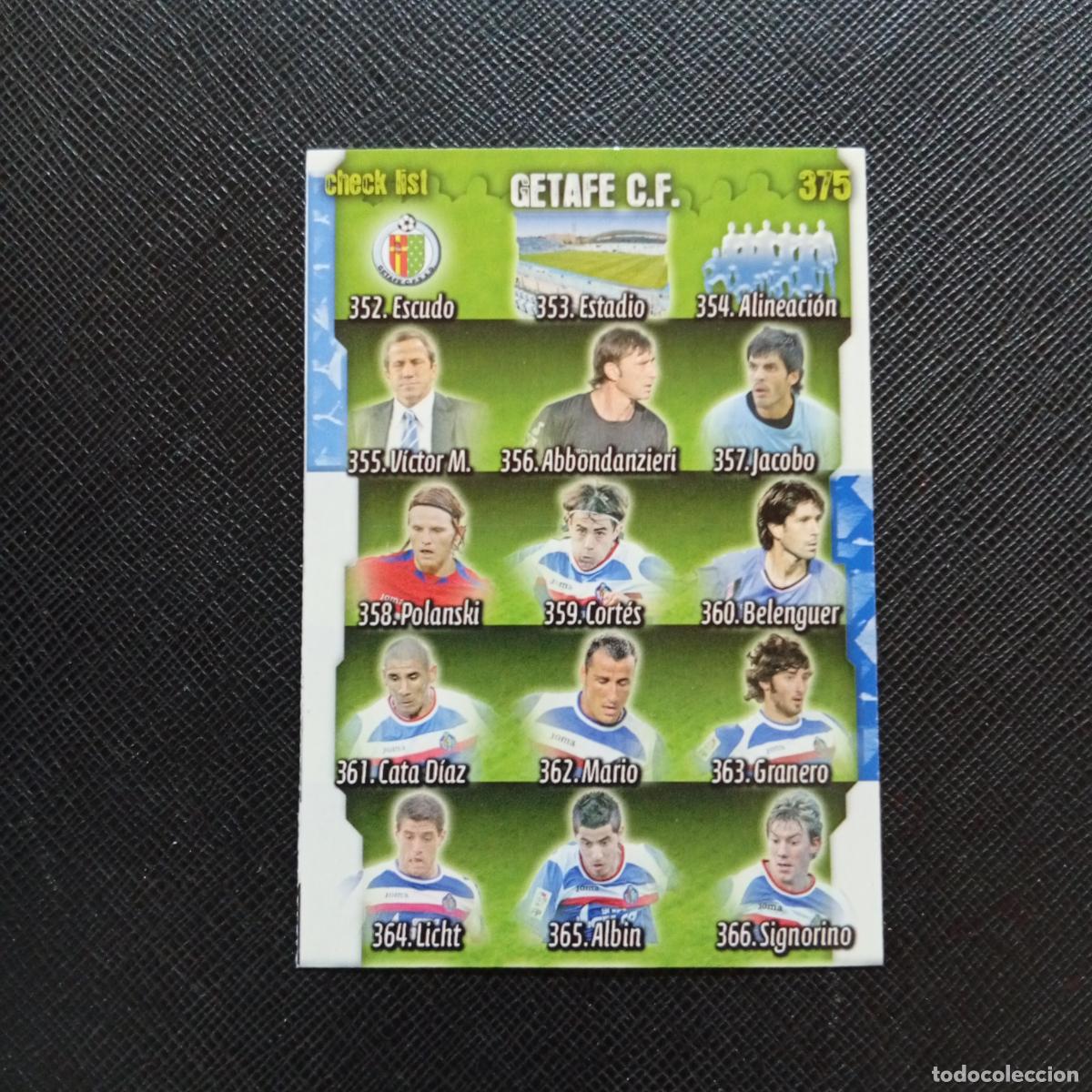 Cromos de f&uacute;tbol: 375 CHECK LIST GETAFE MUNDICROMO QUIZ GAME 2008 2009 FUTBOL 08 09 - A211 PG50